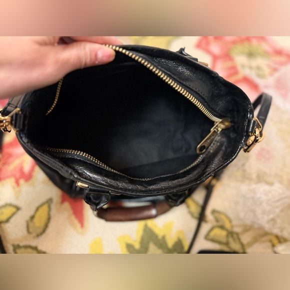 Vintage CHLOE Ethel Satchel Bag in Black Tumbled Lambskin Leather Black - Picture 10 of 14